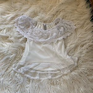 Beautees White Lace Summer Top Girls Kids